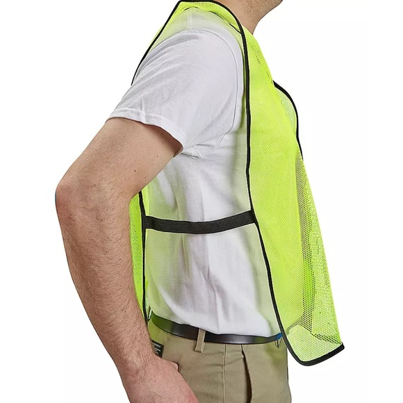 General Purpose Hi-Vis Safety Vest - Non-Reflective, Lime, S/XL - Picture 7 of 8